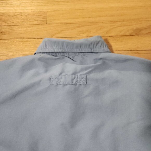 L.L. Bean - Button Up Shirt Men's Size Large - Short Sleeve Fishing Blue - Picture 5 of 5